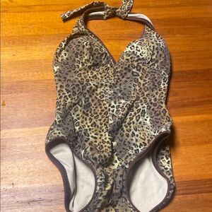 Magicsuit Brown and Tan Leopard Print One Piece Swimsuit